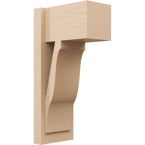 Ekena Millwork 8-in W x 12-in D x 24-in H Funston Block Rough Cedar Woodgrain TimberThane Outlooker, Primed Tan OUTUR080X12X24FST44RCPR - main